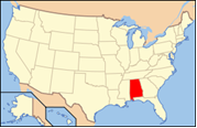Carte Alabama