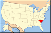 Carte Caroline du Sud