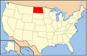 Carte Dakota du Nord