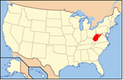 Carte Virginie Occidentale